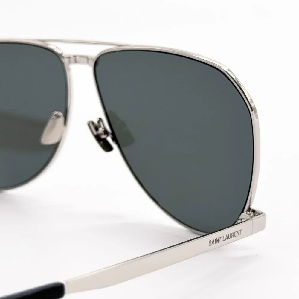NEW SAINT LAURENT SUNGLASSES SL690 DUST 002 MEN SILVER EYEWEAR SL 690 DUST 002